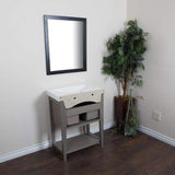 Get bellaterra home single sink gray wood vanity 27 5