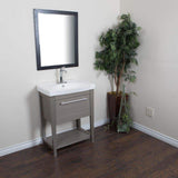Kitchen bellaterra home single sink gray wood vanity 27 5