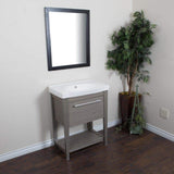 Home bellaterra home single sink gray wood vanity 27 5