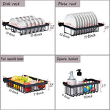 Try dish drying rack over sink display stand drainer stainless steel kitchen supplies storage shelf utensils holder kitchen supplies storage rack 85cm black