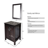 Select nice bathroom vanities 24 inch with sink freestanding eco mdf sink cabinet vanity organizers with counter top glass vessel sink vanity mirror and 1 5 gpm faucet combo vanity ocean blue sink
