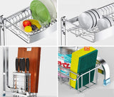Shop dish drainer rack holder 304 stainless steel kitchen racks pool drying dishes dishes storage supplies dish rack sink drain rack
