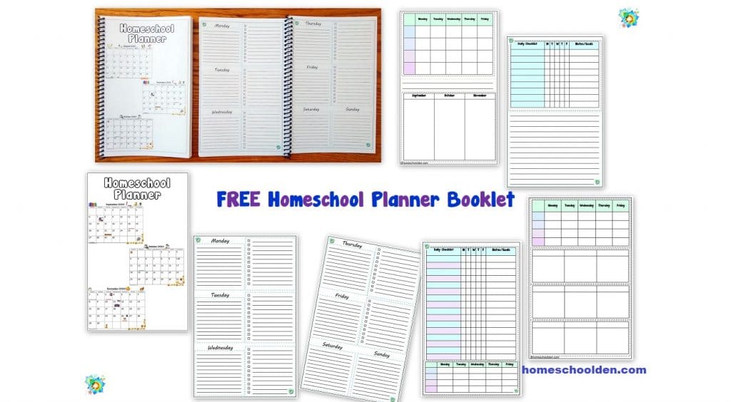 Free Booklet Style Homeschool Planner