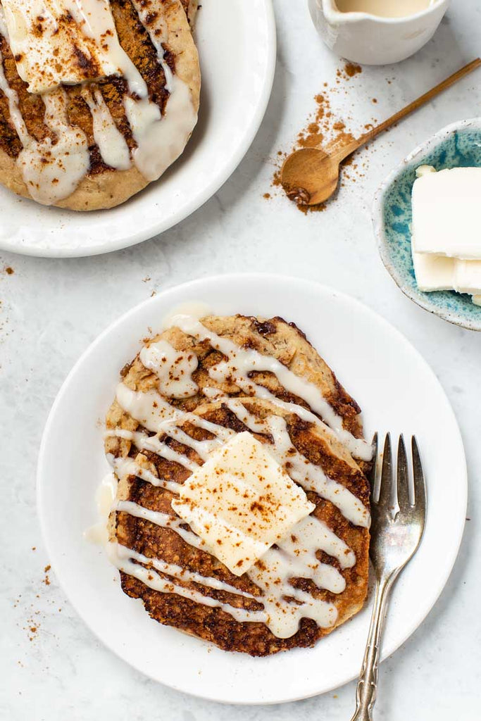 Healthy & Vegan Cinnamon Swirl Pancakes