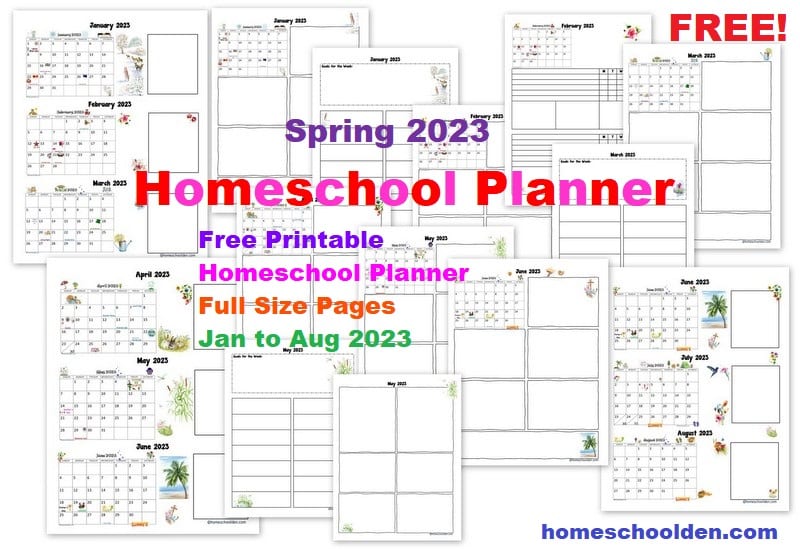 FREE Homeschool Planner for Spring 2023