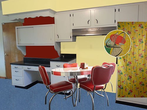 Excellent Red And Yellow Kitchen