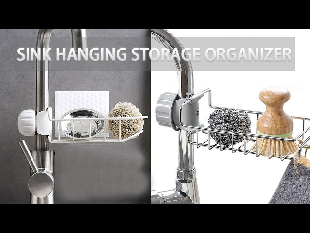 Feel free to put your sponges, scrubbers, brushes, spoon, utensils, liquid or bar soaps and even a heavy cast iron on the Sink Organizer Rack easily