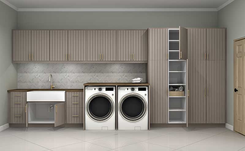 3 Laundry Rooms you won’t run from – with IKEA and Semihandmade Doors