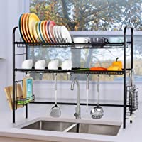 2-Tier Over the Sink Stainless Steel Dish Drying Rack only $29.99