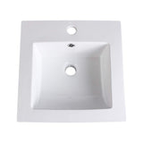 Select nice fresca allier 16 white integrated sink with countertop