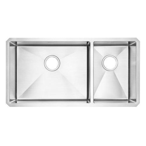 American Standard 12CR.361800.290 Prevoir Luxury Undermount 35-Inch Stainless Steel Double Combination Bowl Kitchen Sink, Steel