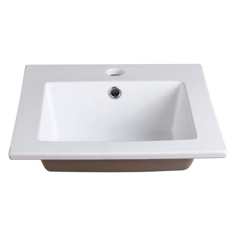 Results fresca allier 16 white integrated sink with countertop