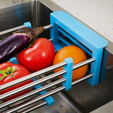 Online shopping yan junau kitchen racks stainless steel retractable sink drain rack dish rack kitchen supplies color blue