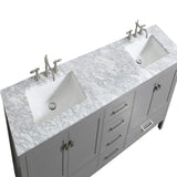 Save on eviva evvn412 72gr aberdeen 72 transitional grey bathroom vanity with white carrera countertop double square sinks combination