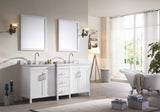 Amazon best ariel e073d wht hollandale 73 solid wood double sink bathroom vanity set in white with white carrara marble countertop and mirror